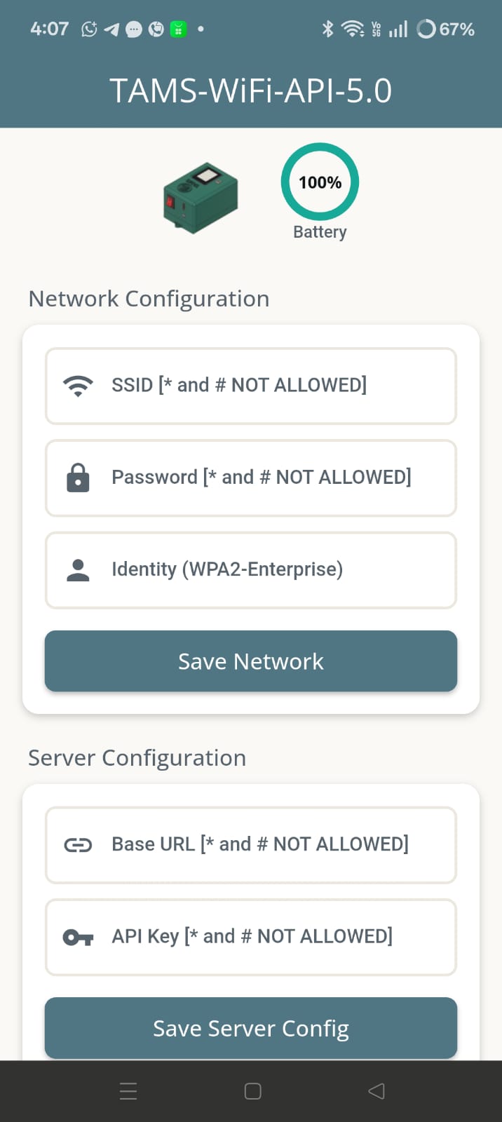 App Connect Screen