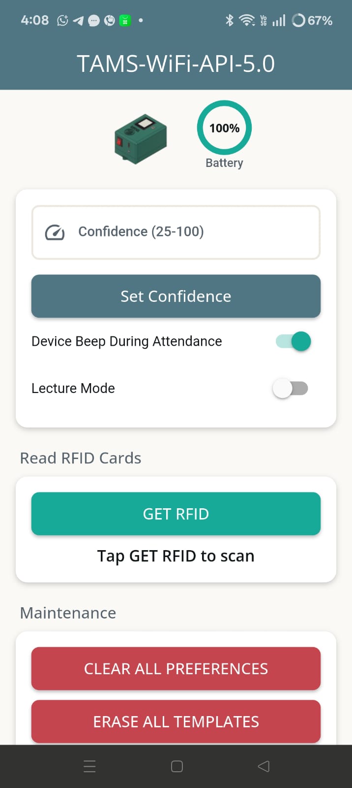 App Config Screen